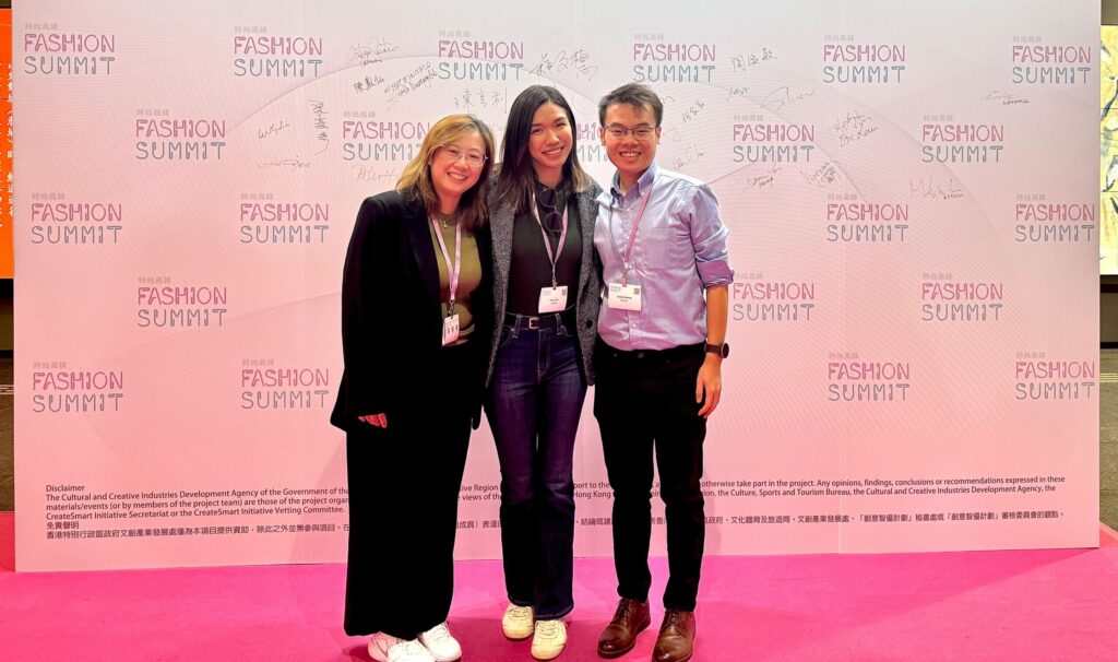 Cascale staff members Joyce Tsoi, Peony Tam, and Howard Kwong at the Fashion Summit HK 2024